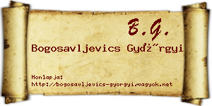 Bogosavljevics Györgyi névjegykártya